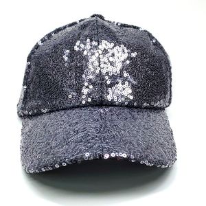 Gray Sequin Baseball Cap NIB